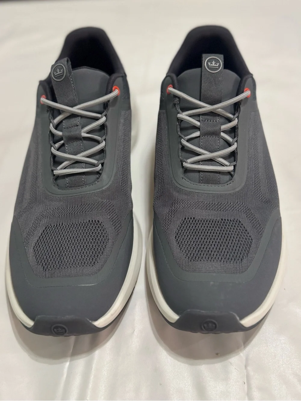 Peter Millar Men's Athletic Sneakers in Charcoal Gray with White Soles